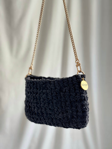 Denim Tasche Mini - Schwarz