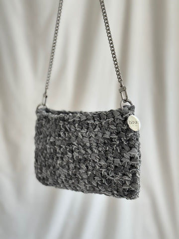 Denim Tasche Mini - Grau