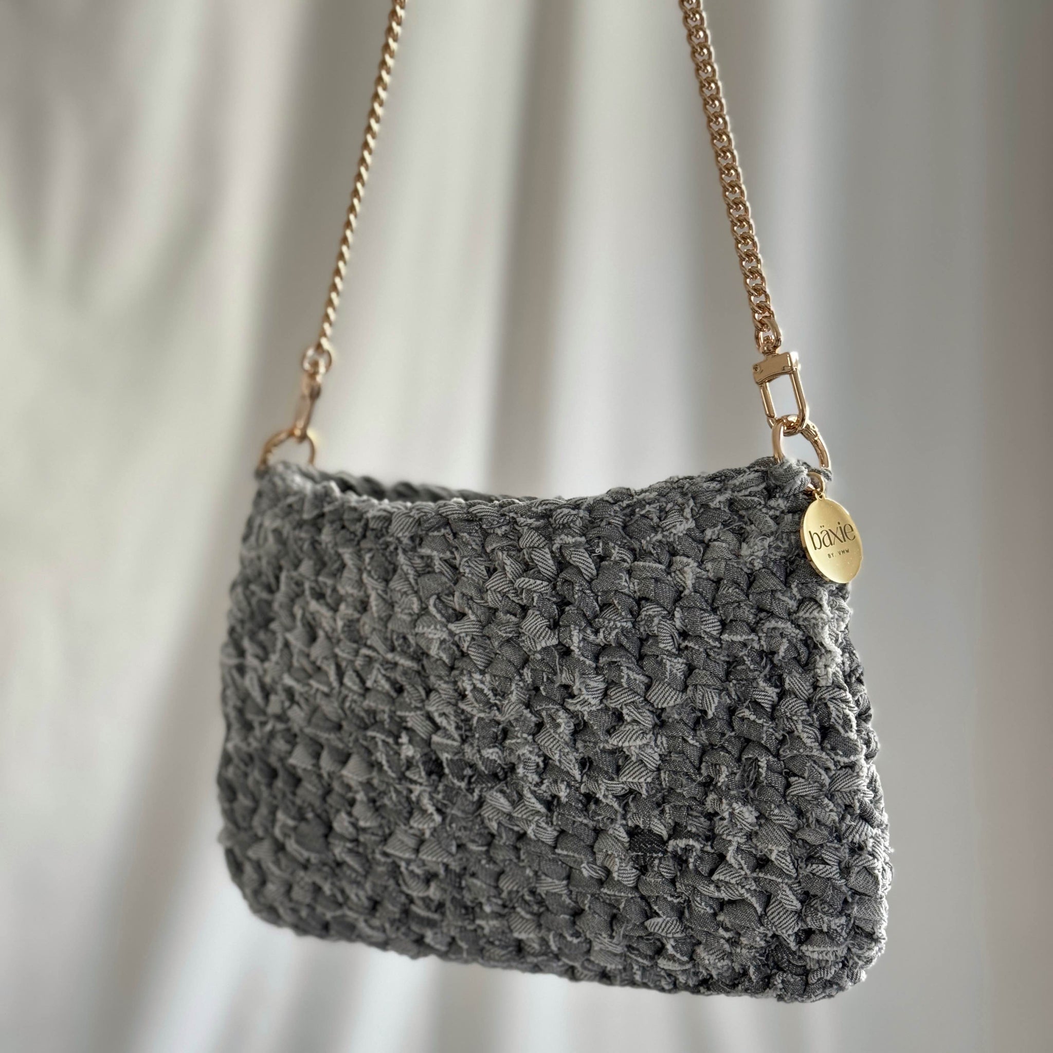 Denim Tasche Mini - Grau